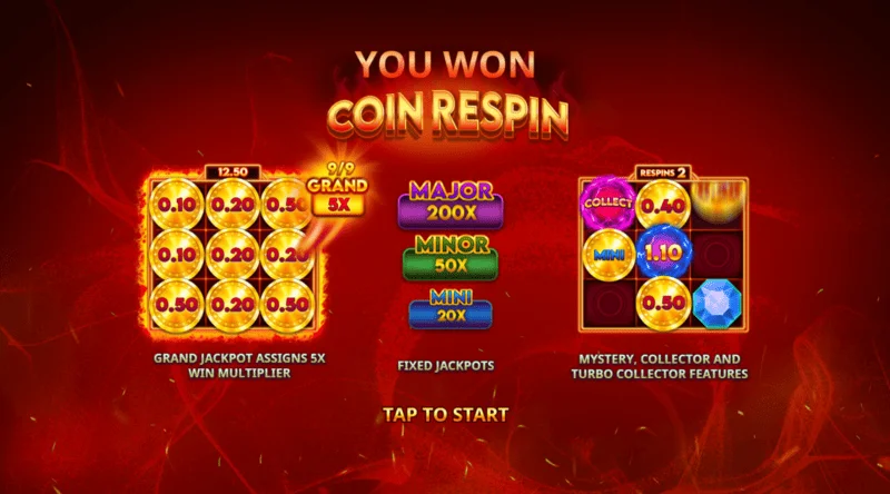 Respin bonn Blazing Coins Deluxe